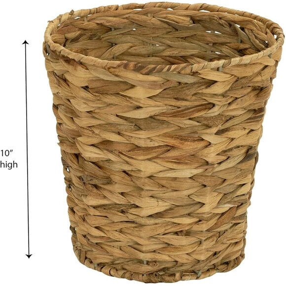 Elegant Wicker Waste Basket - Hand-Braided Banana Leaf for Stylish Storage - Picture 3 of 5